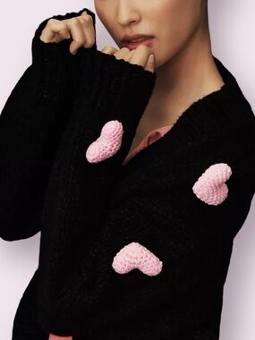 Anthropologie - Maeve The Susannah 3D Heart Cardigan Sweater
